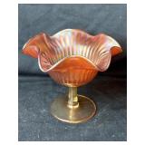 Fenton Marigold Ruffled Edge Candy Dish 5ï¿½ x 6ï¿½