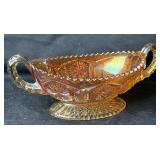Imperial Star and File Marigold Carnival Glass