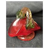 Blown Art Glass Basket 3 1/2ï¿½ x 4ï¿½