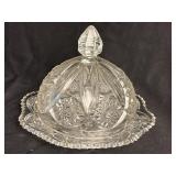 Imperial Glass Hobstar Butter Dish
