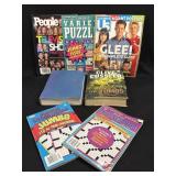 (D) Assorted Hardback Books, Magazines And Puzzle