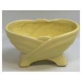 (D) Vintage Ceramic Footed Planter Folded Leaf