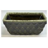 (D) Hull Art Pottery Green Shell Embossed Glazed