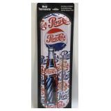 (D) Pepsi Cola Thermometer Sign Metal Bottle Soda