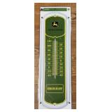 (D) JOHN DEERE Glass Thermometer Advertising