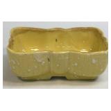 (D) Vintage UPCO Yellow Ceramic Planter: