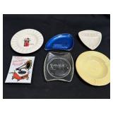 (H) 6 Vintage Ashtrays As Pictured Including