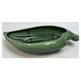 (D) Vintage Ceramic Leaf Shaped Planter 14" Long