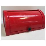 (D) Vintage Metal Roll Top Breadbox