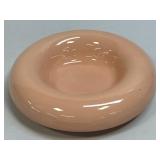 (D) Peach Haeger Rolled Edge Pottery Bowl or