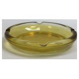 (D) Vintage Large Round Yellow Glass