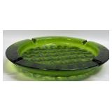 (D) Vintage Blenko Glass Green Waffle Print