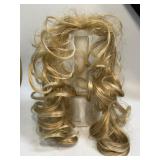 (H) Honey Blonde Messy Curl Comb Attached Hair Pc