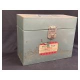 (D) Vintage Hamilton Green Porta-File Box Green