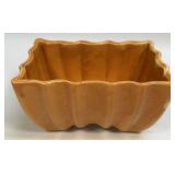 (D) Vintage Orange Color Ceramic Planter 6.5"