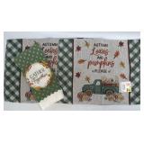 (H) 2 Pc Autumn Leaves Place Mats and Kitchen