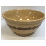 (A) Vintage 9.5" Weller Pottery Bowl With Brown