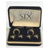 (SC) After Six Tuxedo Cufflinks & Shirt Stud Set