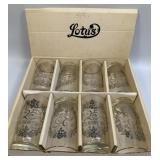 (A) LOTUS GLASSWARE 25th ANNIVERSARY TUMBLERS MID
