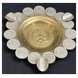(H) Vintage BRASS MEXICAN COINS, HANDMADE