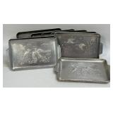 (D) Set of 10 Vintage Hammered Aluminum Snack