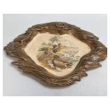 (H) Vintage MULTI PROD. Inc. Faux Wood Tray