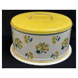 (D) Vintage Yellow Cake & Pie Carrier: