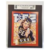 (D) Pez Peppermint Vintage Tin Sign Retro 12.5" X