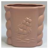 (D) ABINGDON CLIPPER SHIP VASE WITH ROPE SIDES
