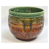 (D) Vintage Majolica Jardiniere 6.5" Tall