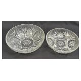 (D) Vintage Anchor Hocking Prescut Glass Bowl Set