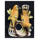 (D) Vintage Wales Ceramics Japan Dual Gold Finch