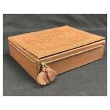 (D) Vintage Brown Decorative Cardboard Box Book