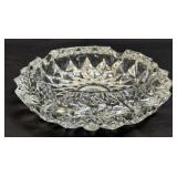 (D) Vintage Crystal Glass Ashtray Starburst