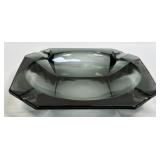 (D) Vintage Smoked Glass Cigar/Cigarette 8" X 8"