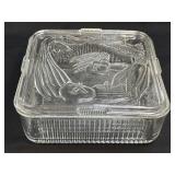 (A) Vintage Federal Glass Refrigerator Dish,
