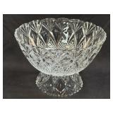 (A) Crystal Dish Footed Trifle Style Bowl