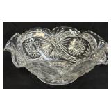 (A) Antique EAPG Imperial Glass Hobstar Crimped
