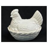 (A) Ceramic Hen On Nest 5.5"