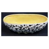 (D) Handmade Studio Ceramic Oval Soap Dish-Black