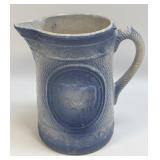(A) Antique Blue Stoneware Primitive Utility
