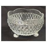 (H) Vintage Indiana Glass Diamond Point Bon-Bon