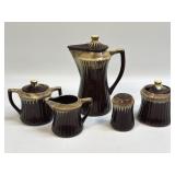 (D) Vintage Enesco Japan Drip Glaze Coffee Set