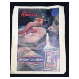 (D) Red Man "First In America" Tobacco Ad Paper