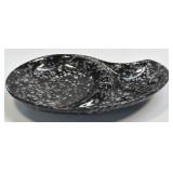 (H) Vintage MCM Atomic Age Ceramic Ashtray 10"