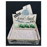 (D) Anchor Glass Serva Snack Set 1950