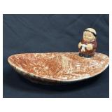 (H) Vintage Ceramic Monk Ashtray 9.5"