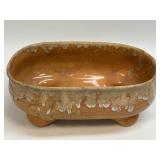 (D) Vintage Brush McCoy Kidney Shaped Carmel Drip