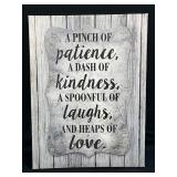 (H) A Pinch of Kindness Canvas Decor 14 x19"
