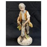 (A) Vintage-Porcelain Figurine-BOY WITH DUCK Fine
